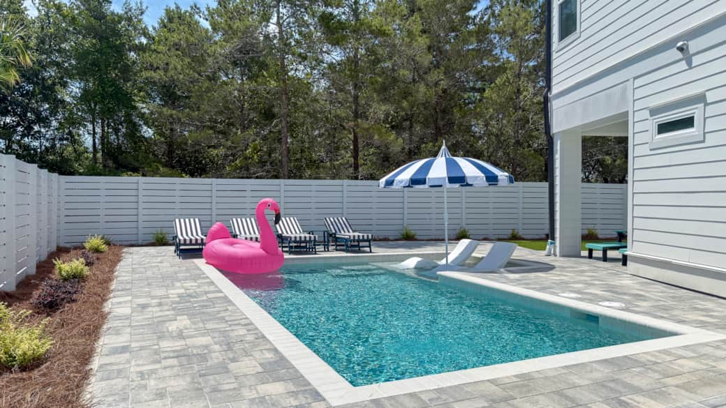 Our private heated pool