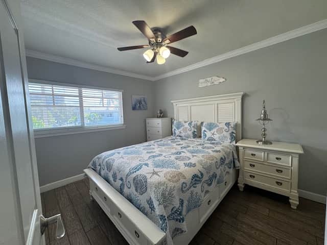 Bright and sunny room with queen size bed