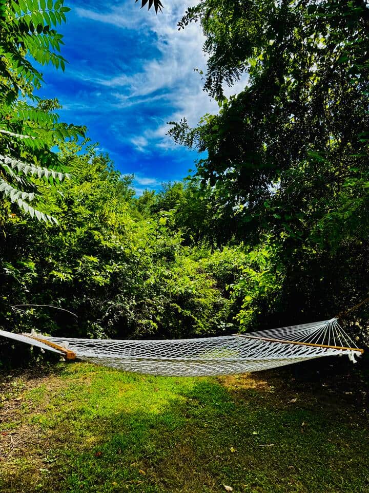 Sink in to the hammock and watch the clouds go by. 