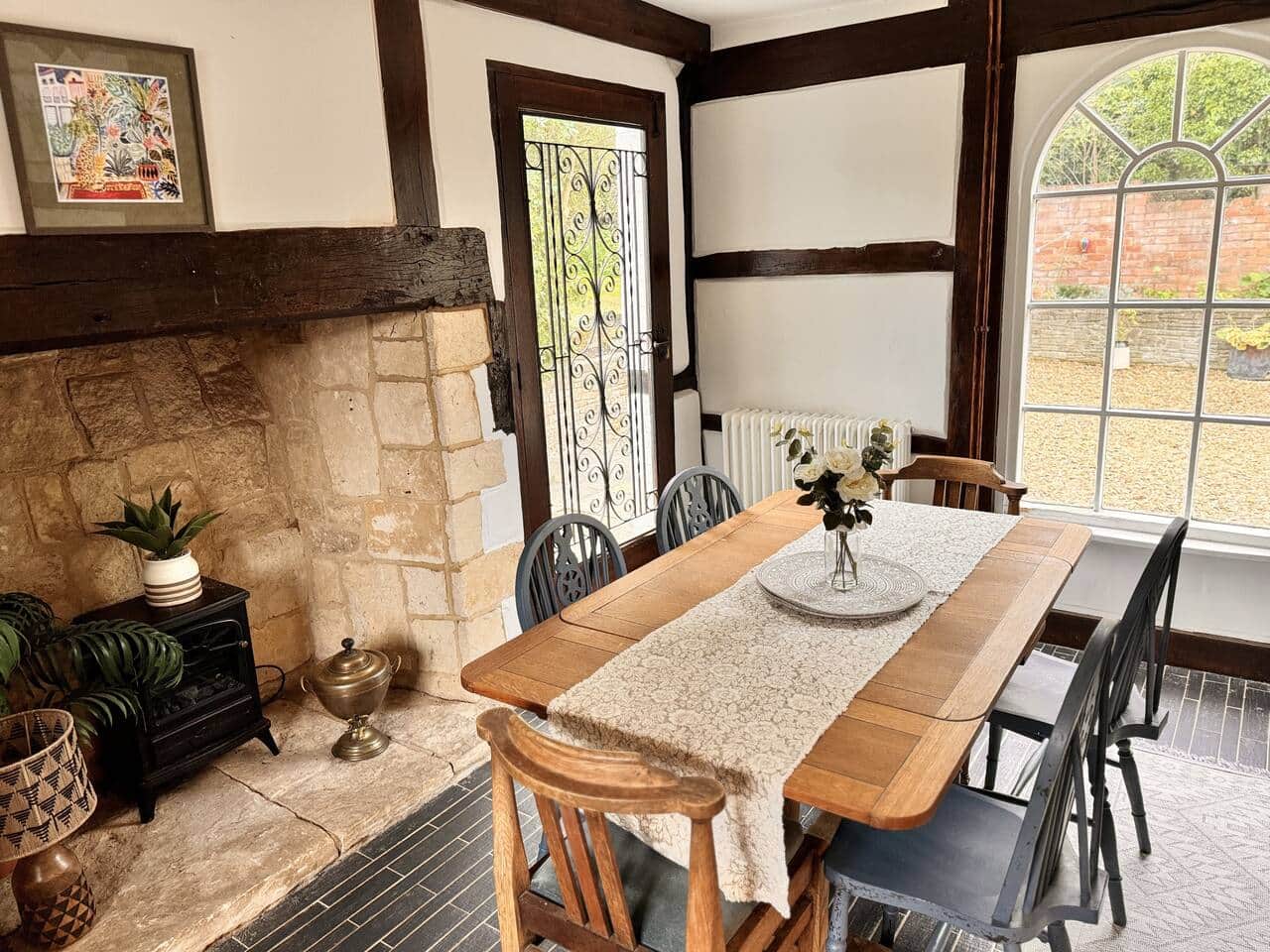 Dining area in the Tudor cottage