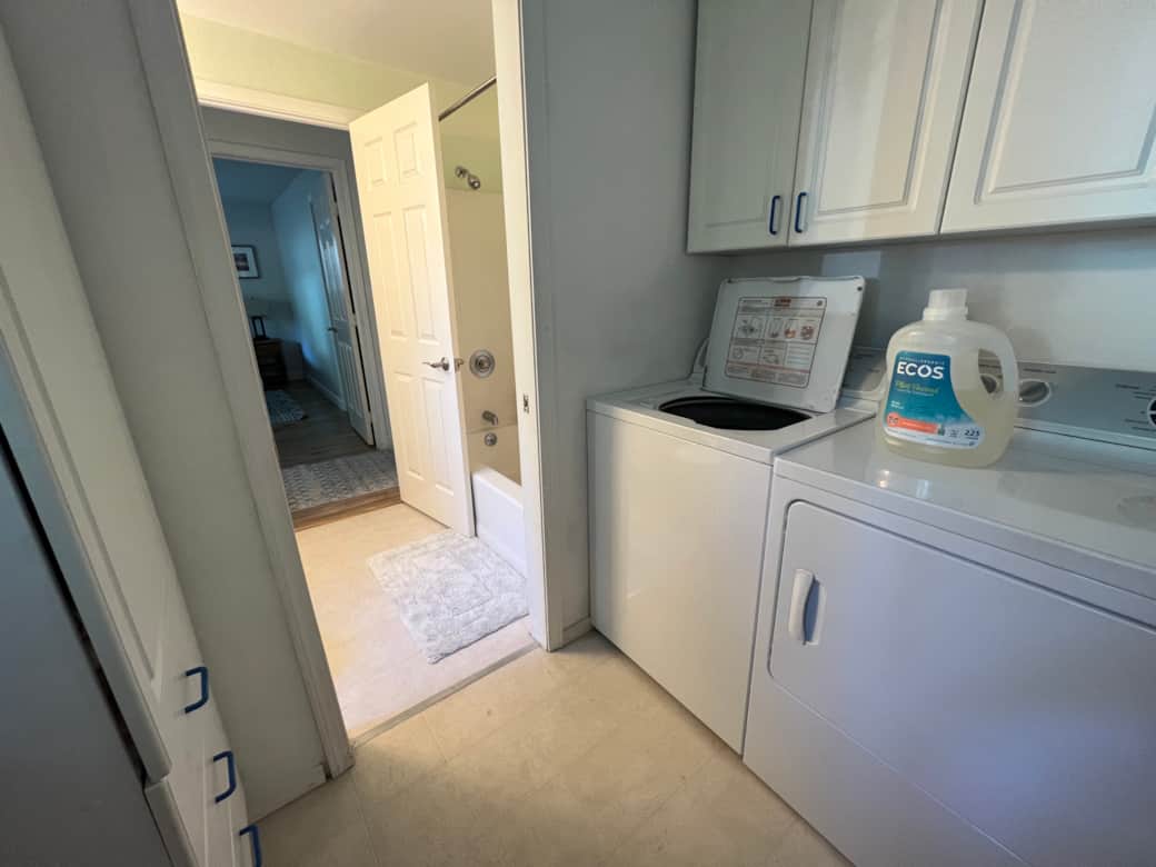 Laundry room attached to second bath, with a door to outside Laundry room attached to second bath, with a door to outside