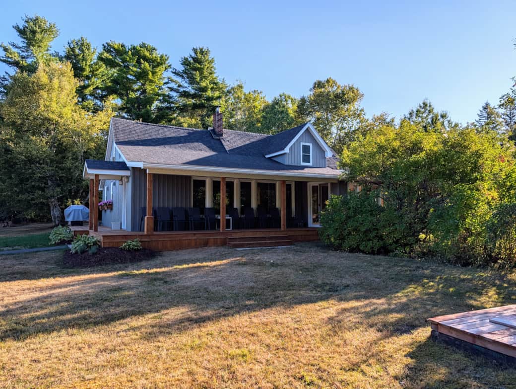 Front view of the cottage