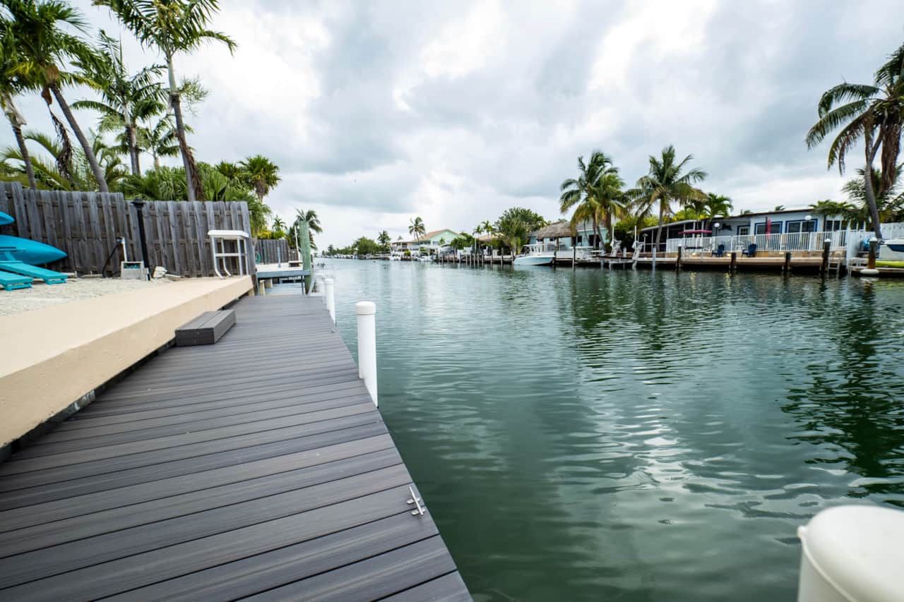A private 37.5-foot dock on a deep, calm canal, with easy ocean and Gulf access for your boat.