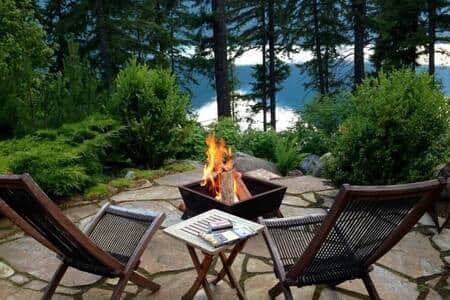 Bonfire with a view - BigBay New Denver, BC Canada