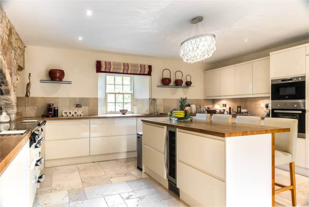 Kitchen, wine cooler fridge, fridge and freezer , huge selction of crockery , seving dishes 