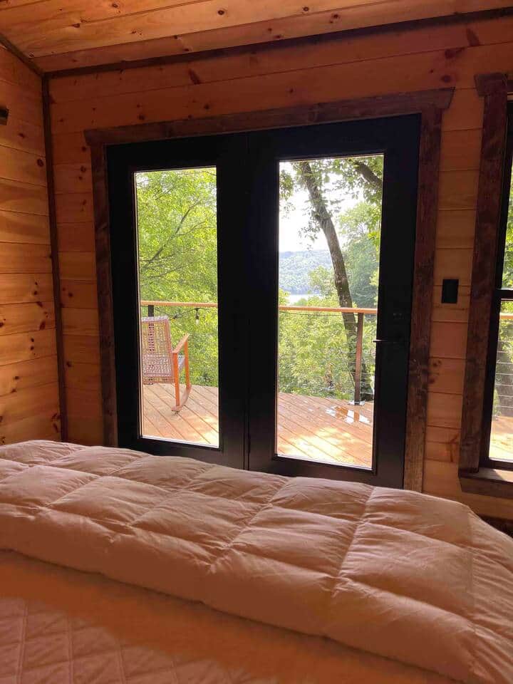 Lake view from main bedroom and sunrises over the horizon in the winter months. Lake view from main bedroom and sunrises over the horizon in the winter months.