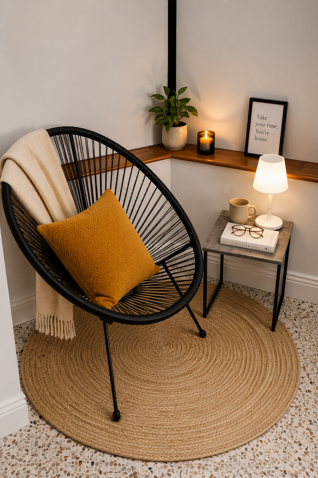 Sunroom reading nook