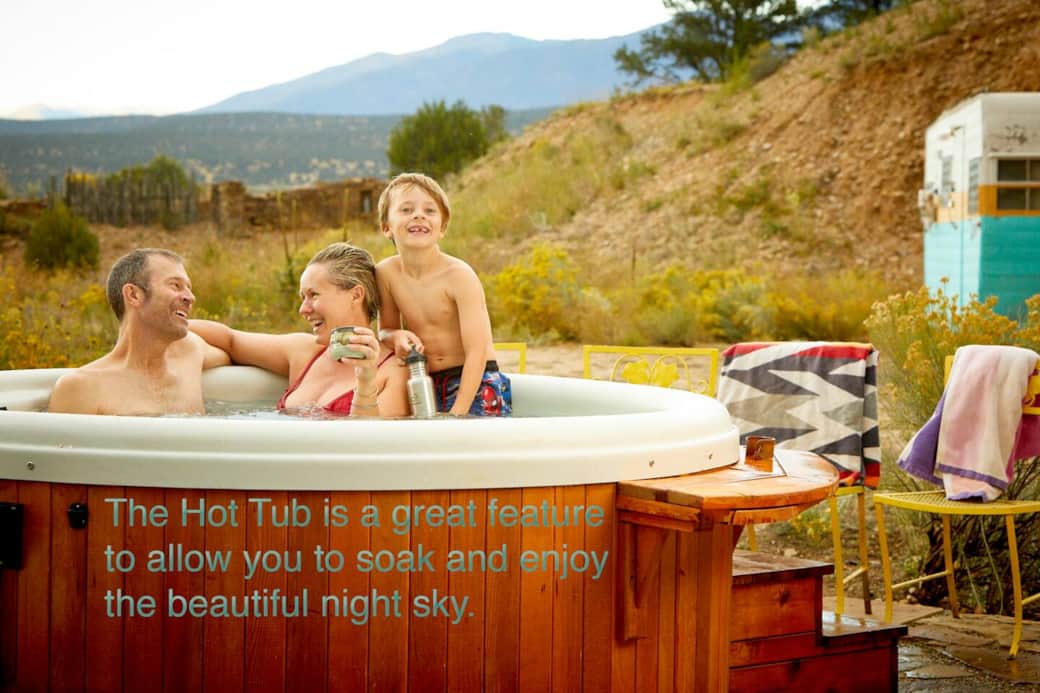 The Hot Tub is a great feature we added to the property that allows you to soak and enjoy the beautiful night sky. 
