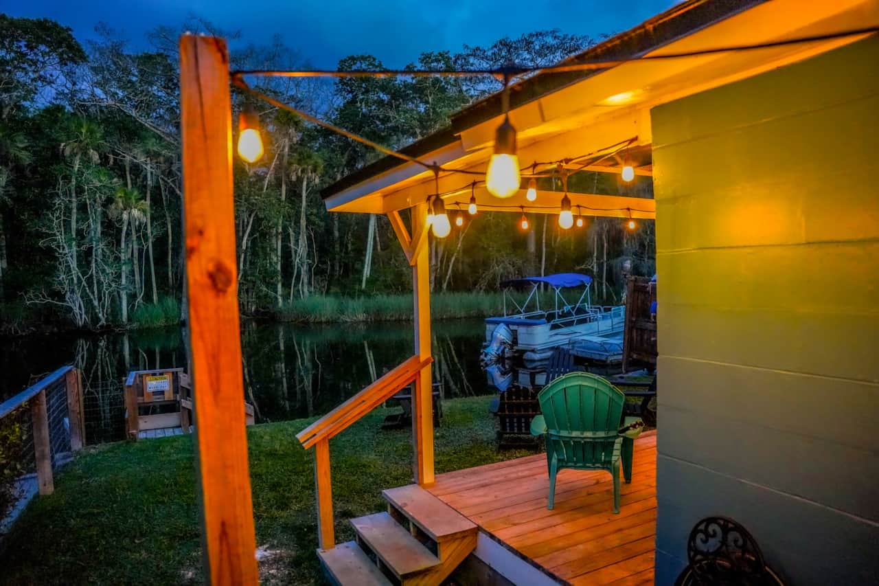 Cafe Lights Continue to Back Deck