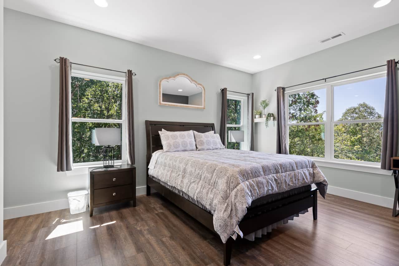 Queen Bed in Master Bedroom  w/ Desk