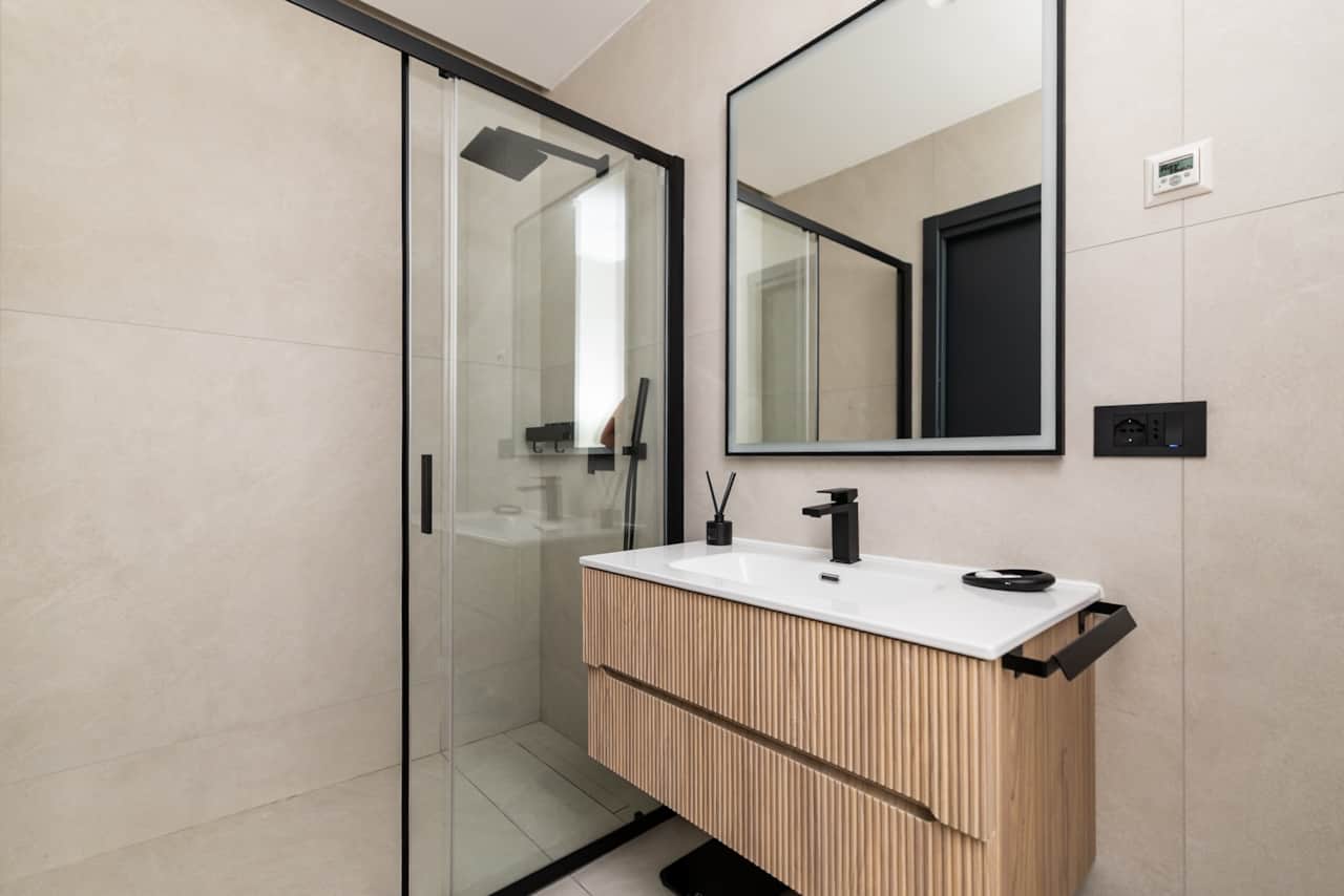 Bathroom with high end fixtures