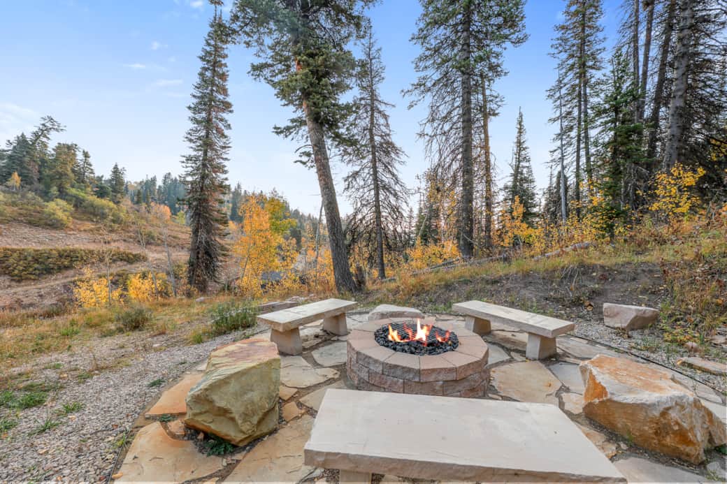 You can't beat the views from this built in fire pit You can't beat the views from this built in fire pit