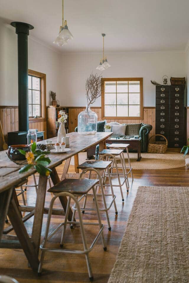 The charming communal space. Seating for 12