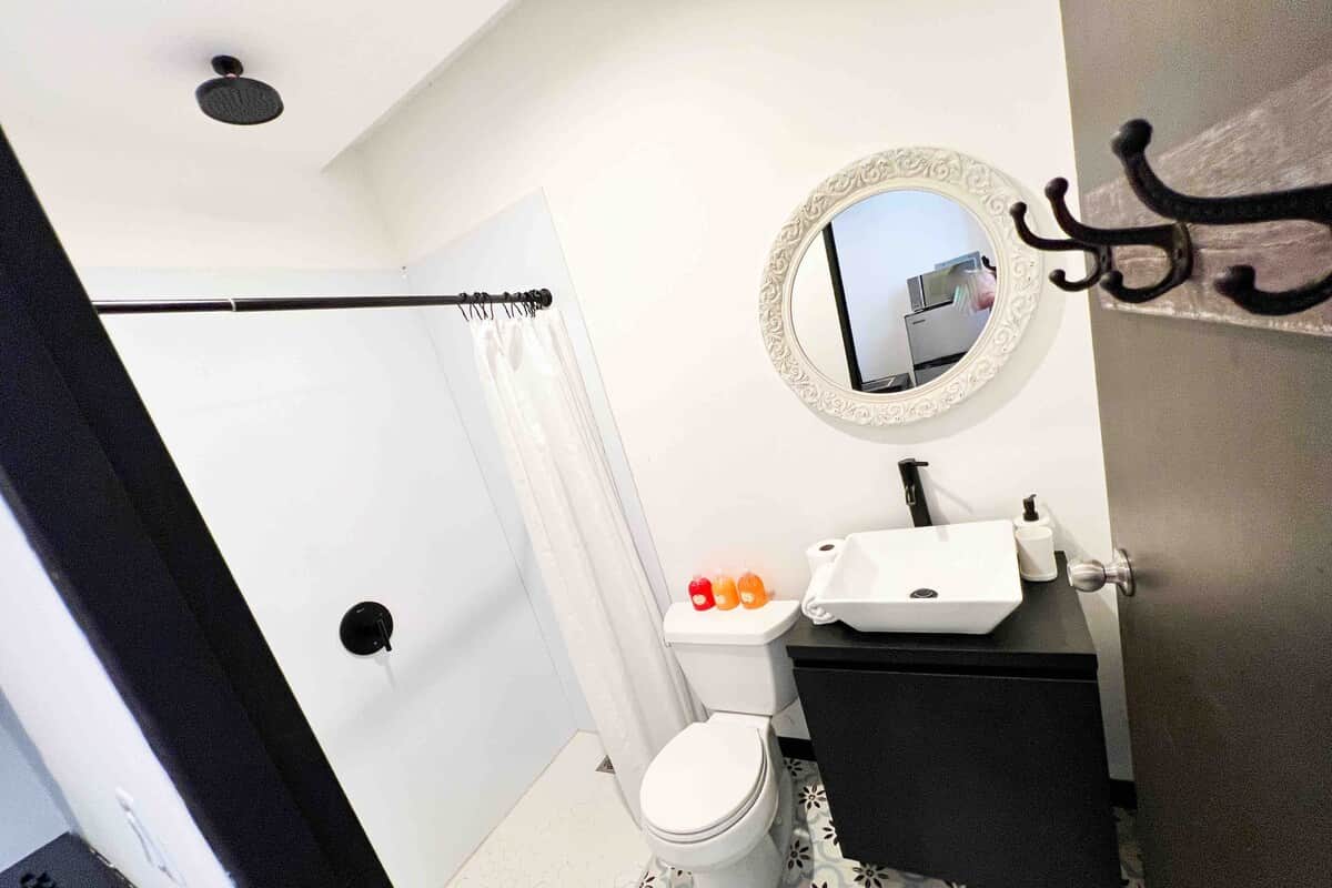 Every apartment comes with a private bathroom. We include towels, toilet paper, soap, shampoo, conditioner, and body wash.