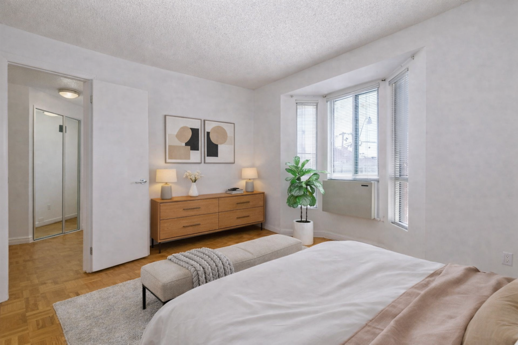 Primary bedroom with premium lines and storage