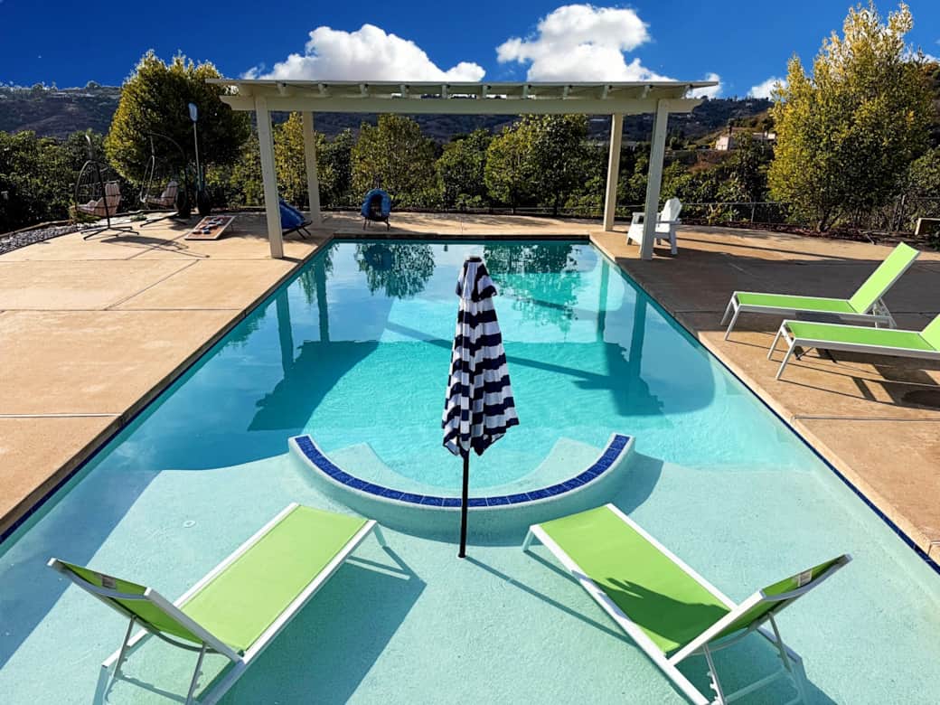 Paradise pool looking west
