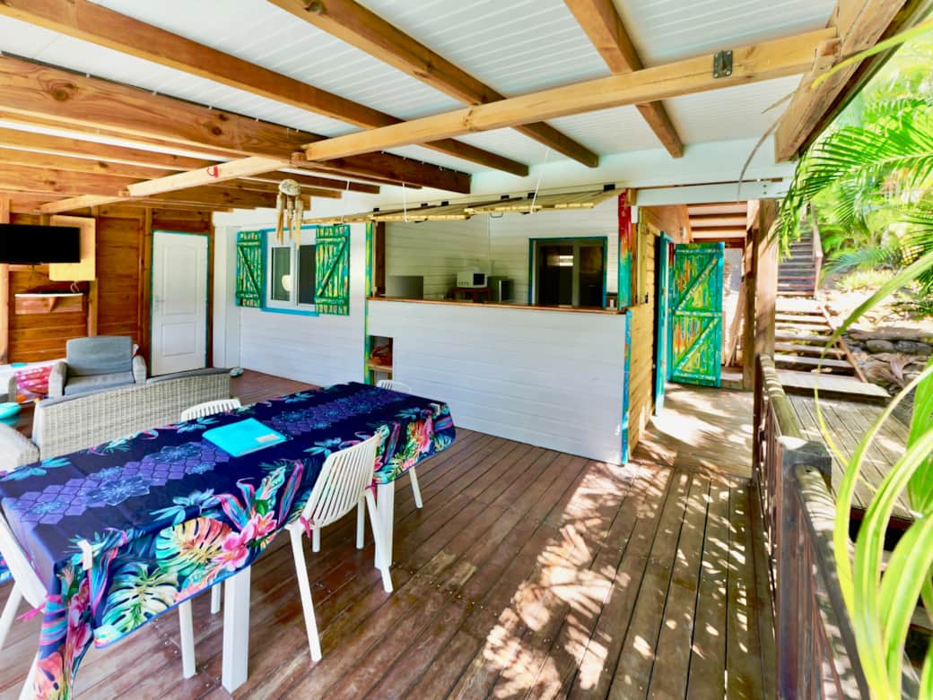 The terrace and dining area