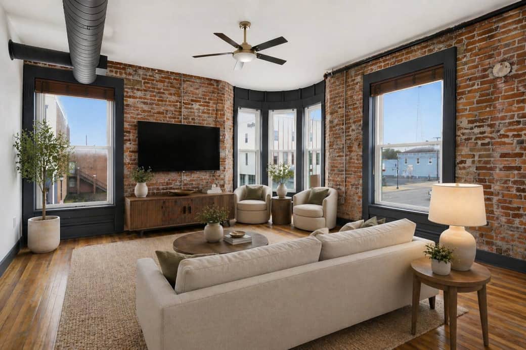 Living room, digitally staged (full photos will be posted soon)
