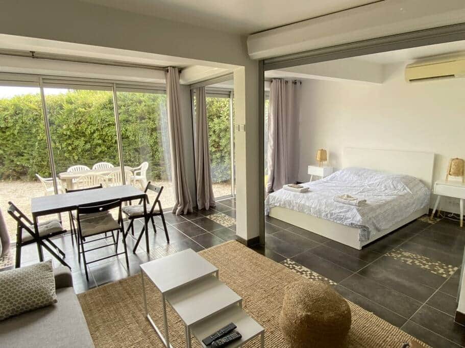 Bedroom and dining area