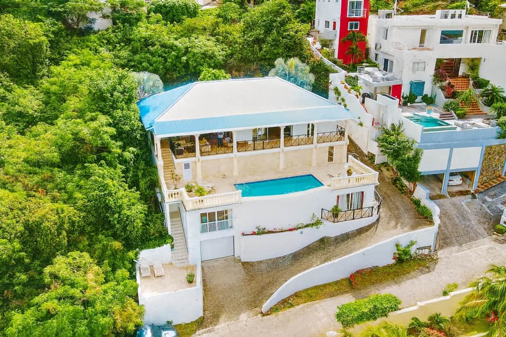 Tropical Hillside Villa with Pool