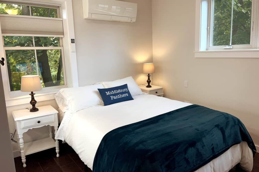 Guest room is appointed with a brand new queen bed and a built in bunk with one full size bed and one twin! Both bedrooms have high efficiency heat pumps that provide both heating and cooling. 