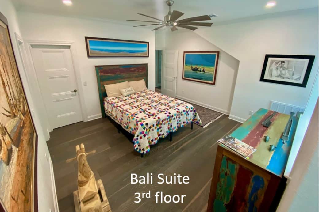 Bali Suite on the 3rd floor decorated with "boat wood" furniture from Indonesia