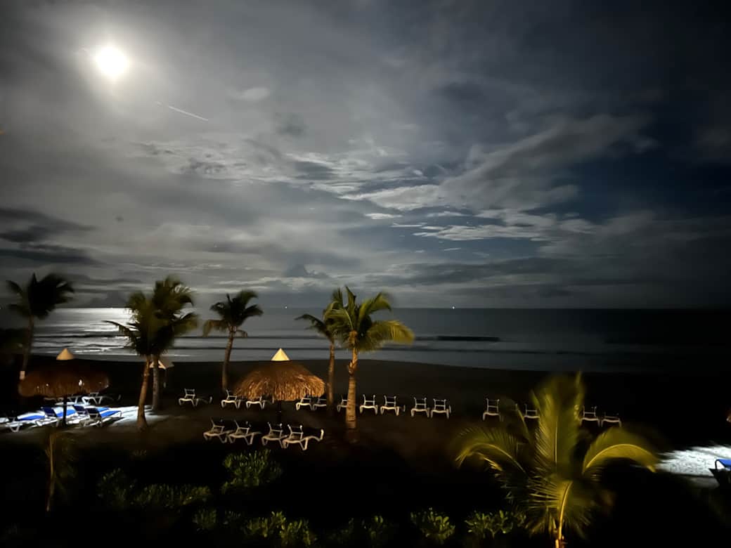 Casa Playa Caracol View at Night of Beach from Balcony | C11-1C a DI4Y Vacation Rental - Panama