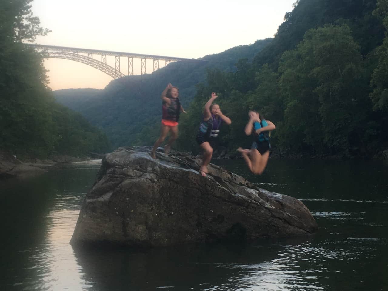 Fun in the shadow of the bridge!