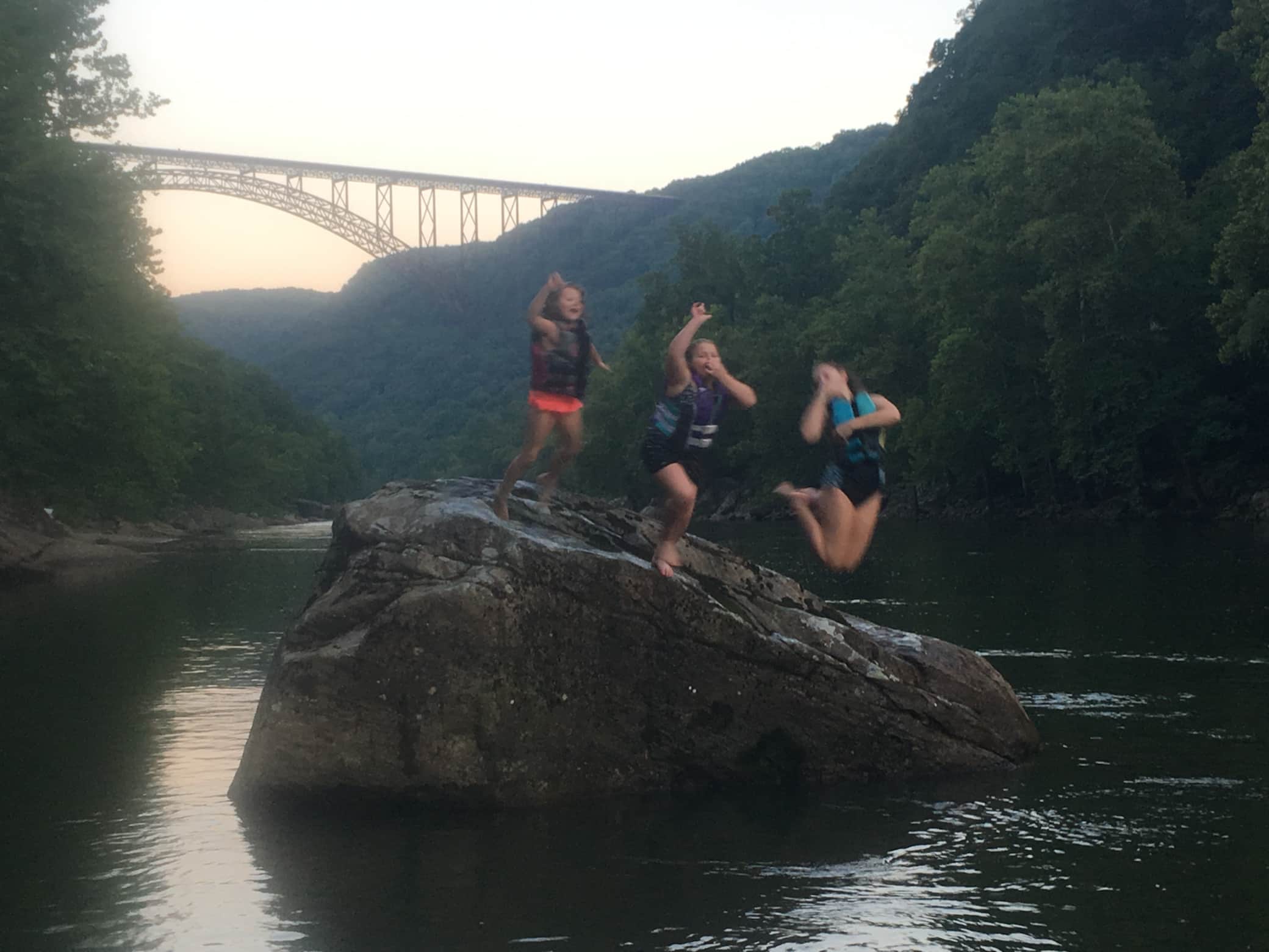 Fun in the shadow of the bridge!