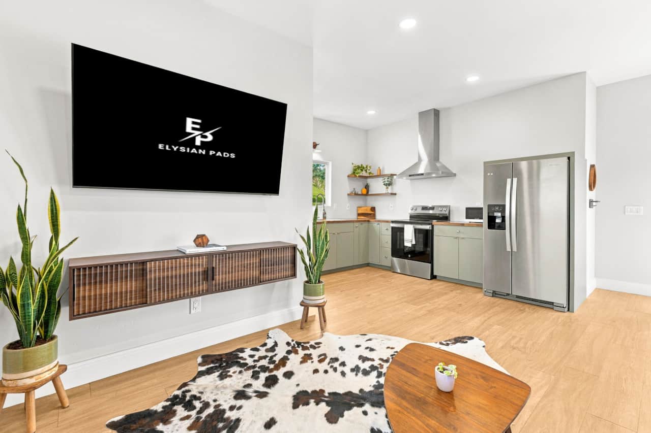 Comfortable living room with Smart TV