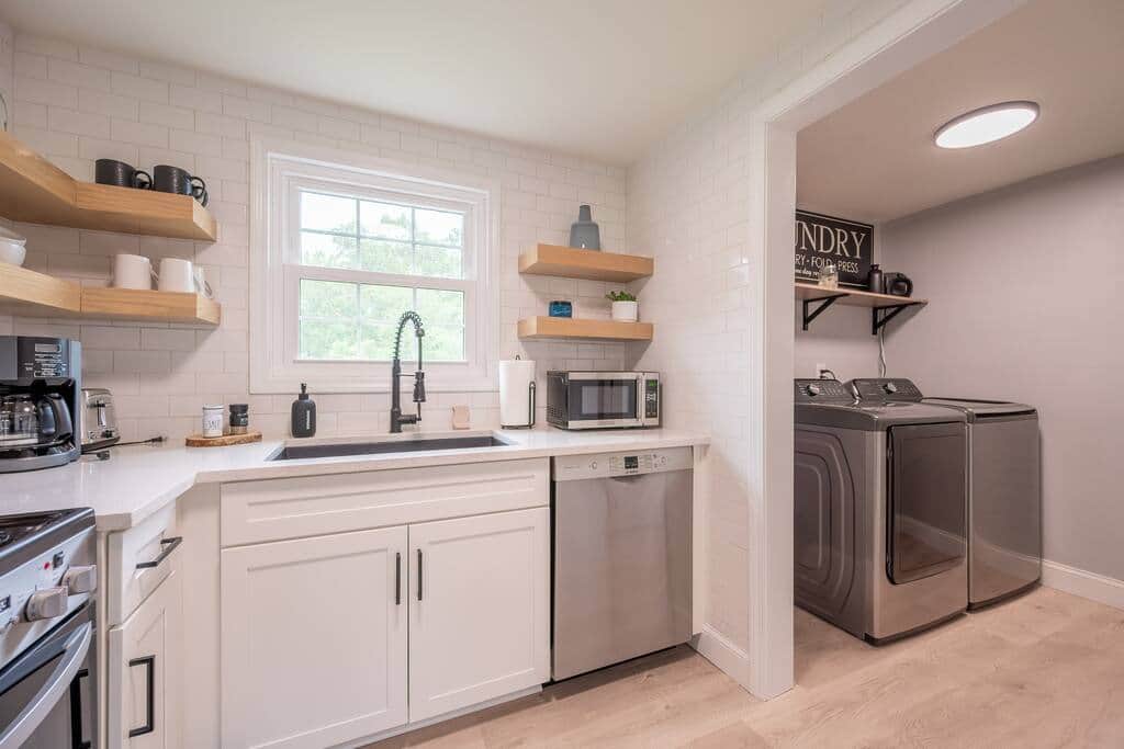 Laundry area right off of the kitchen