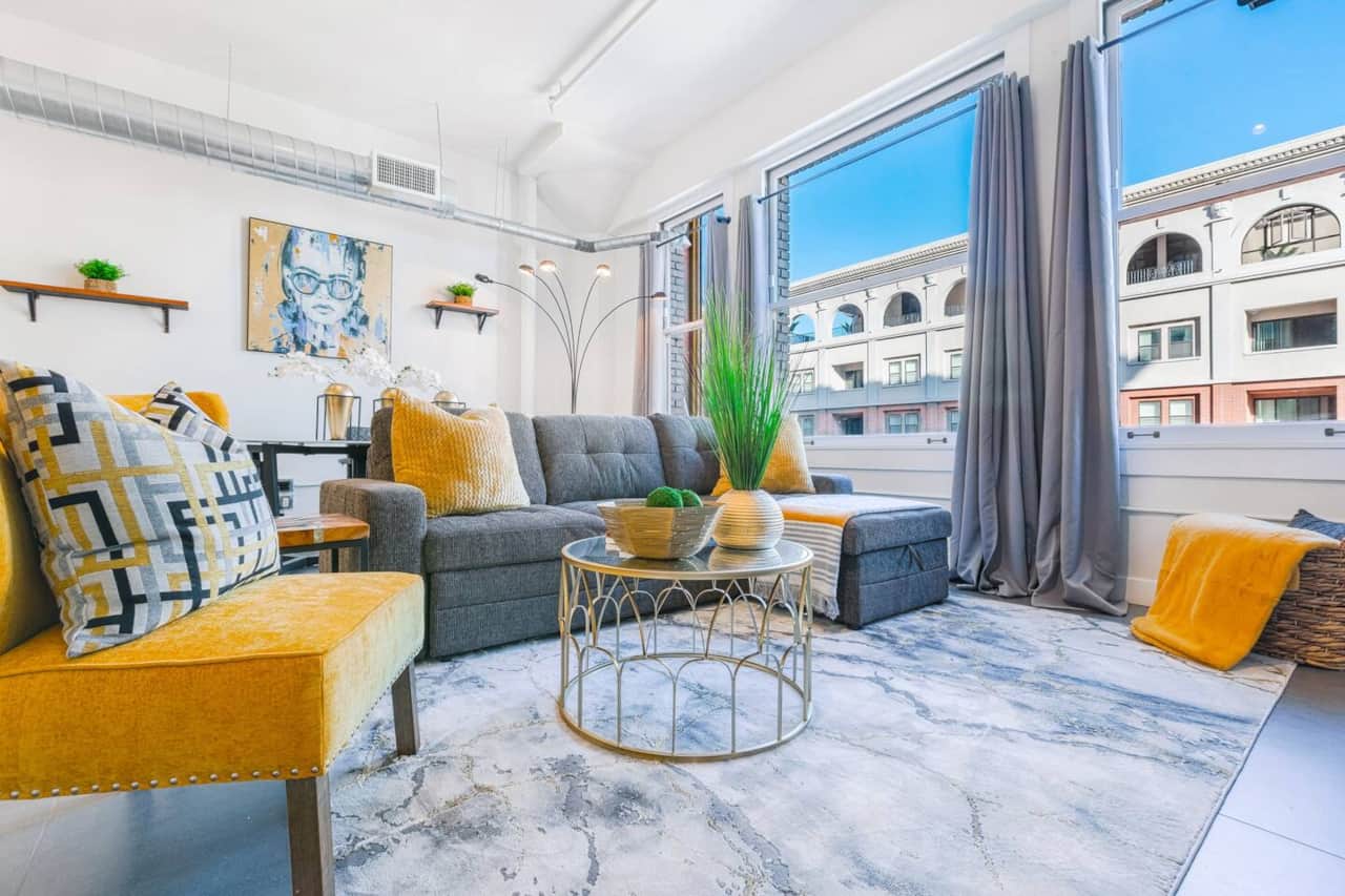 Serene living room filled with abundant natural light, creating a calming and refreshing atmosphere.
