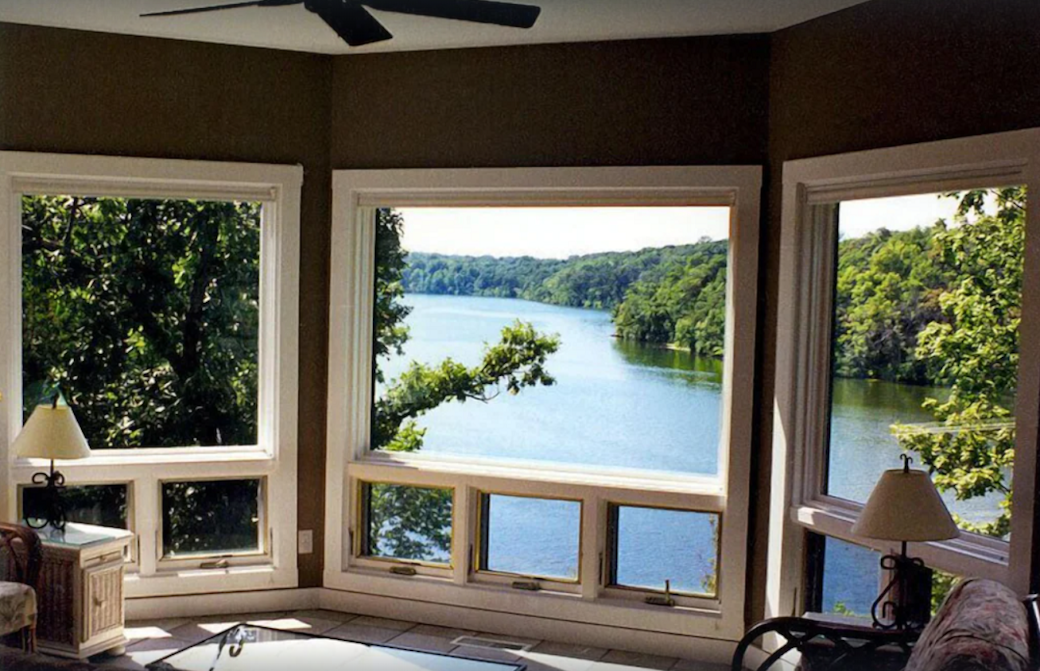 Sitting area with view of Lake Galena Sitting area with view of Lake Galena