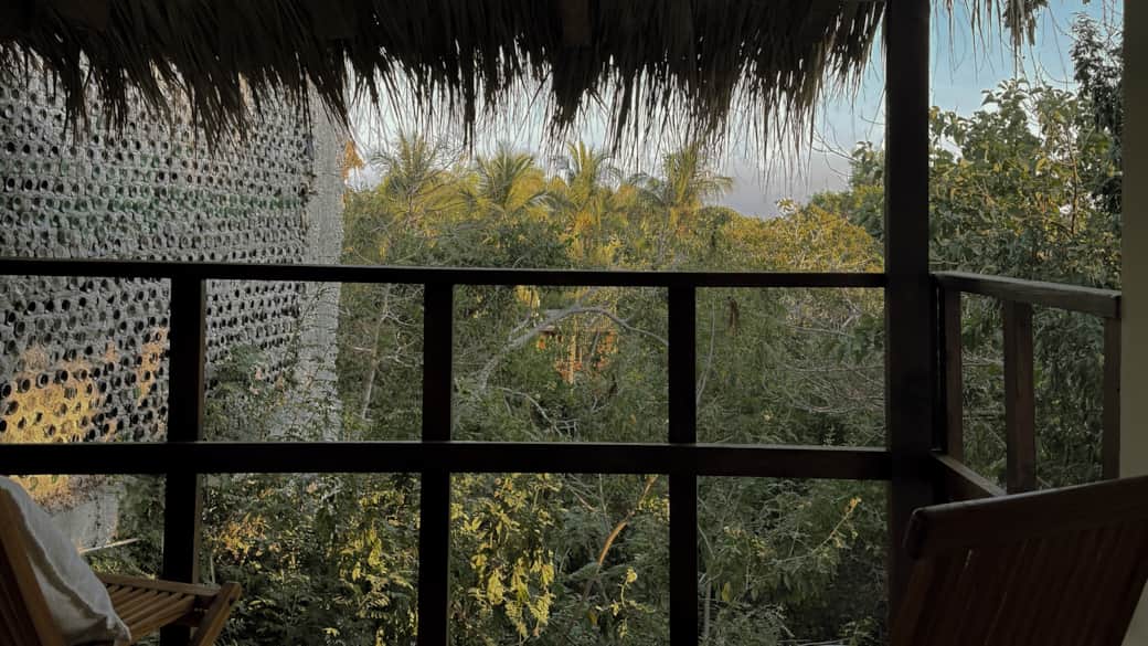 Vista del balconcito de madera