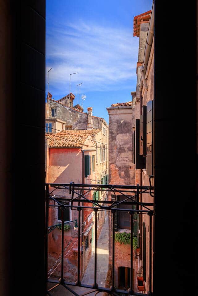 View from small balcony "blue" bedroom