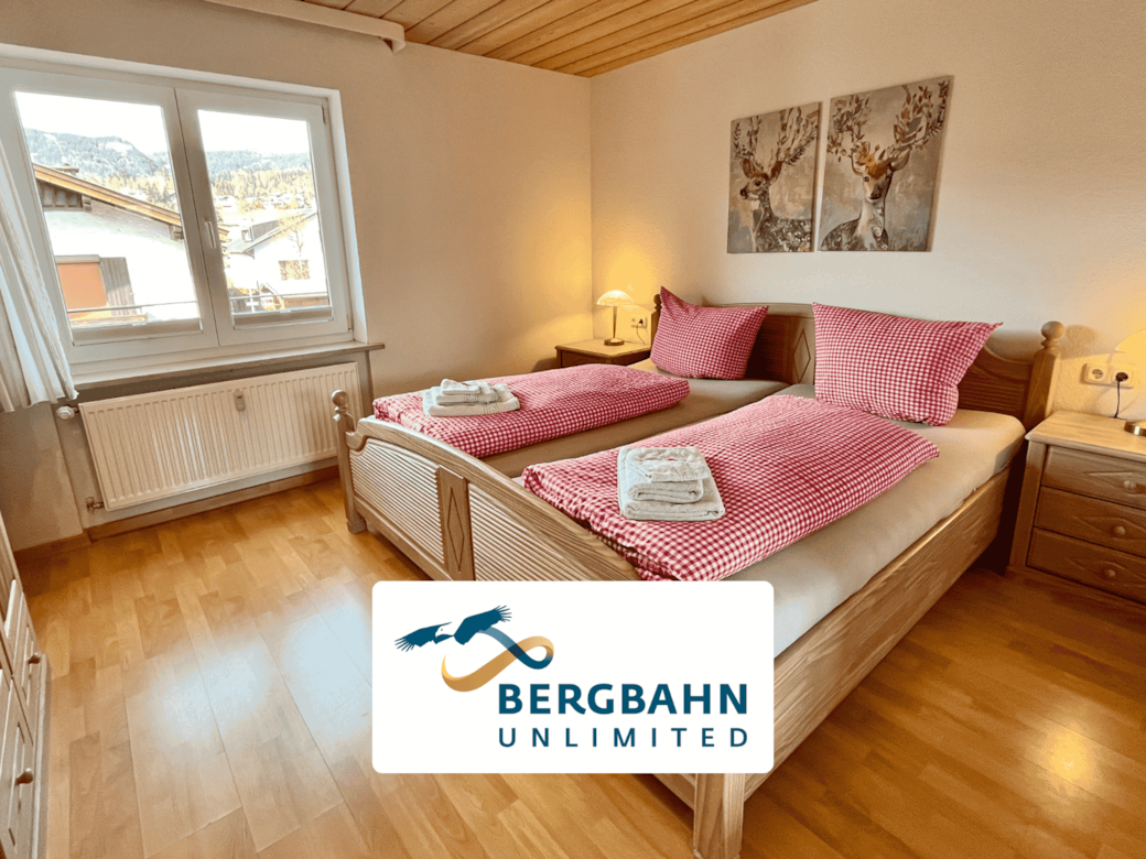 Bedroom with large double bed (1.80 x 2.00m)