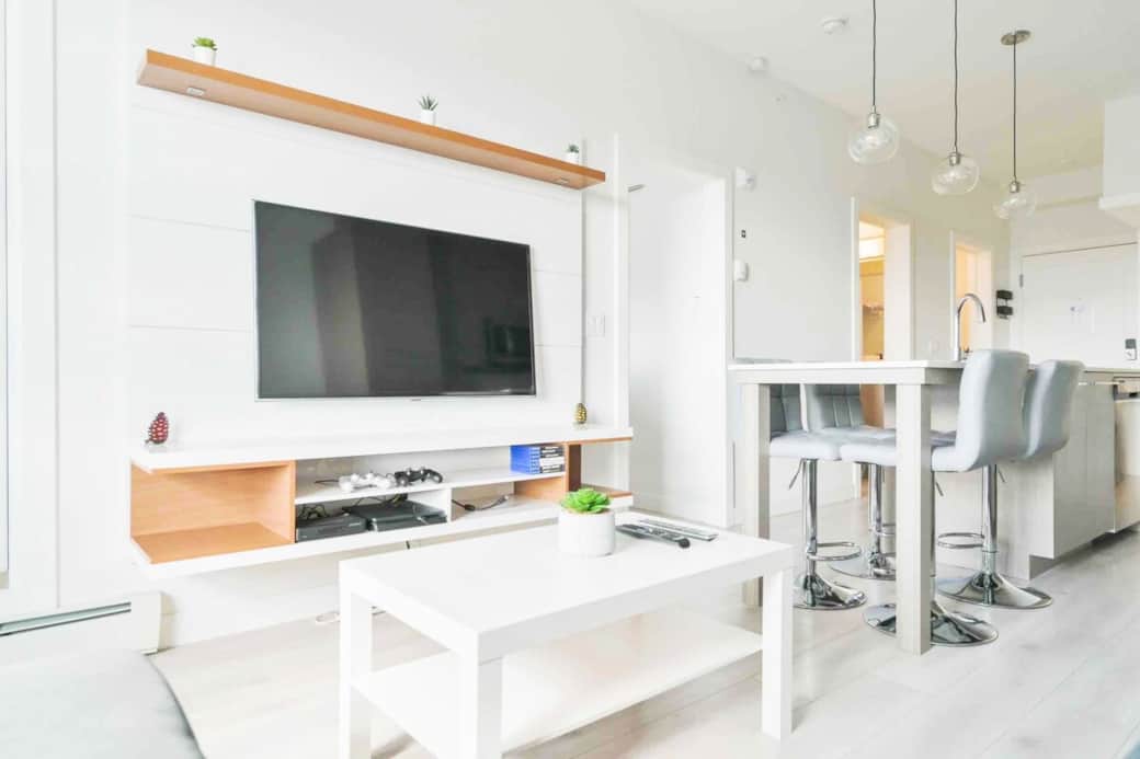This modern entertainment centre brings the entire space together; creating an inviting experience with a luxurious feel. 