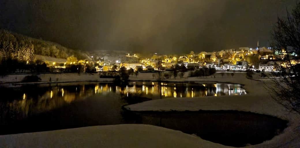 Lac nuit hiver
