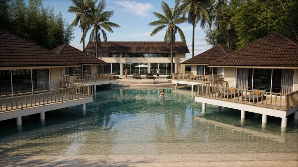 Central pool and bungalows at Miara Oasis, Casa de Campo
