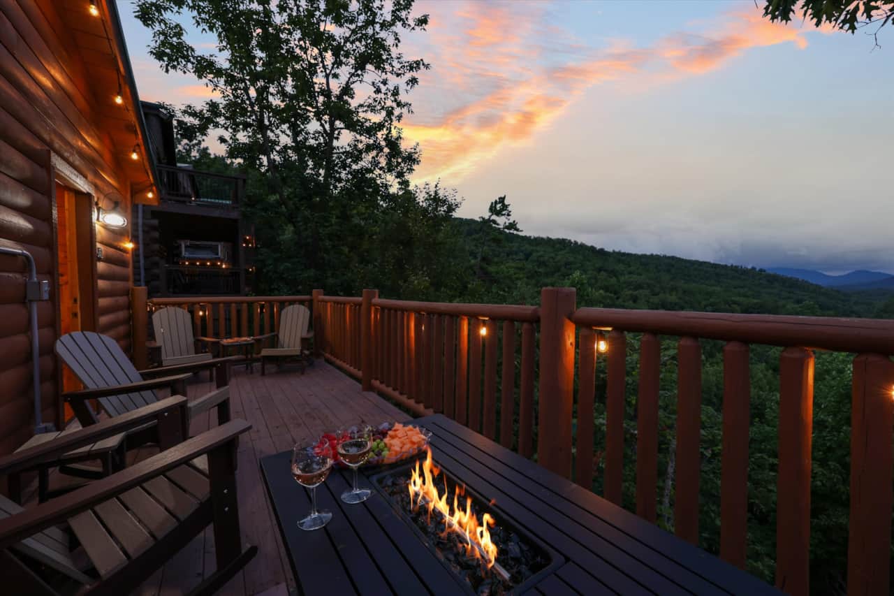 Dusk at Summit Creek Lodge