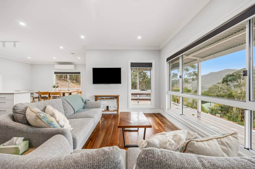 Stunning mountain views from the living room