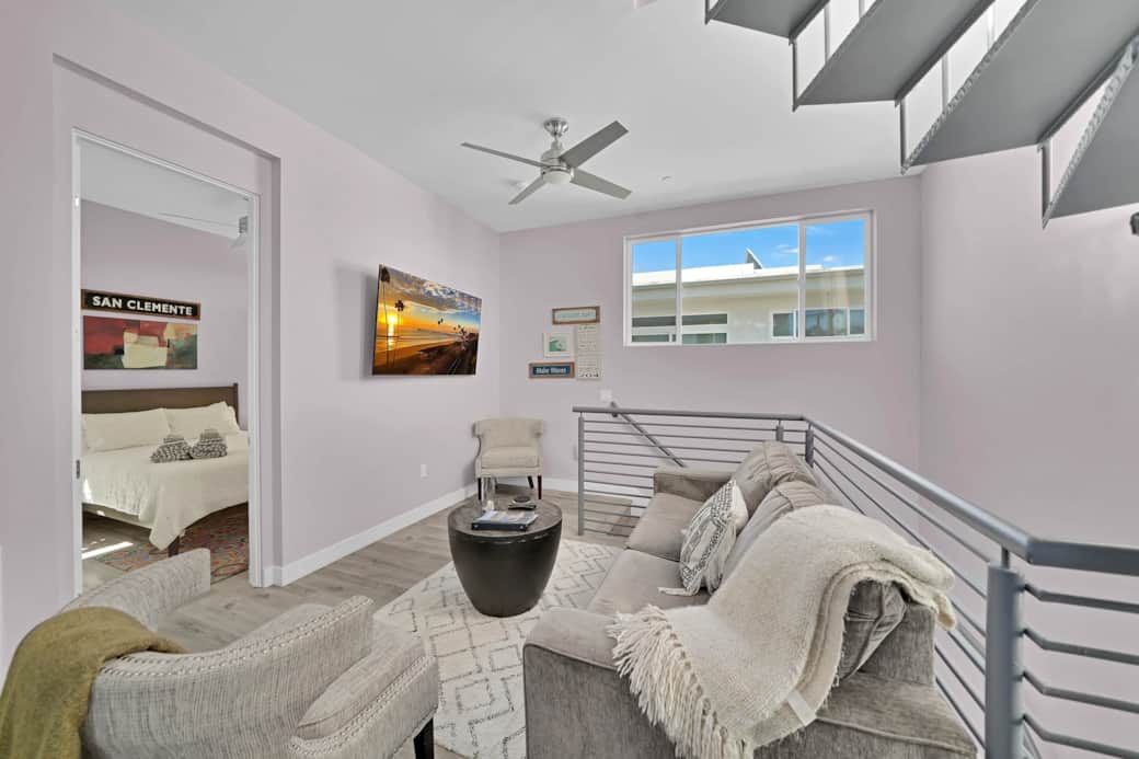 Living room with access to bedroom
