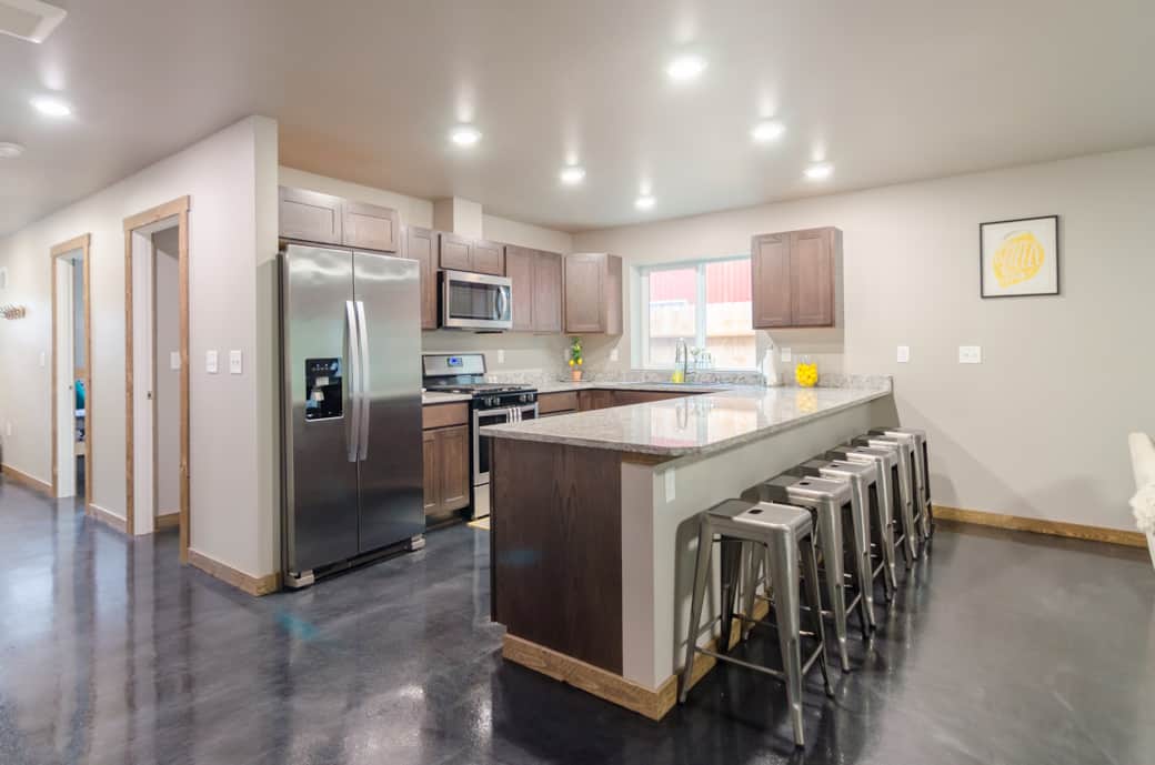 Kitchen with Seating for Seven