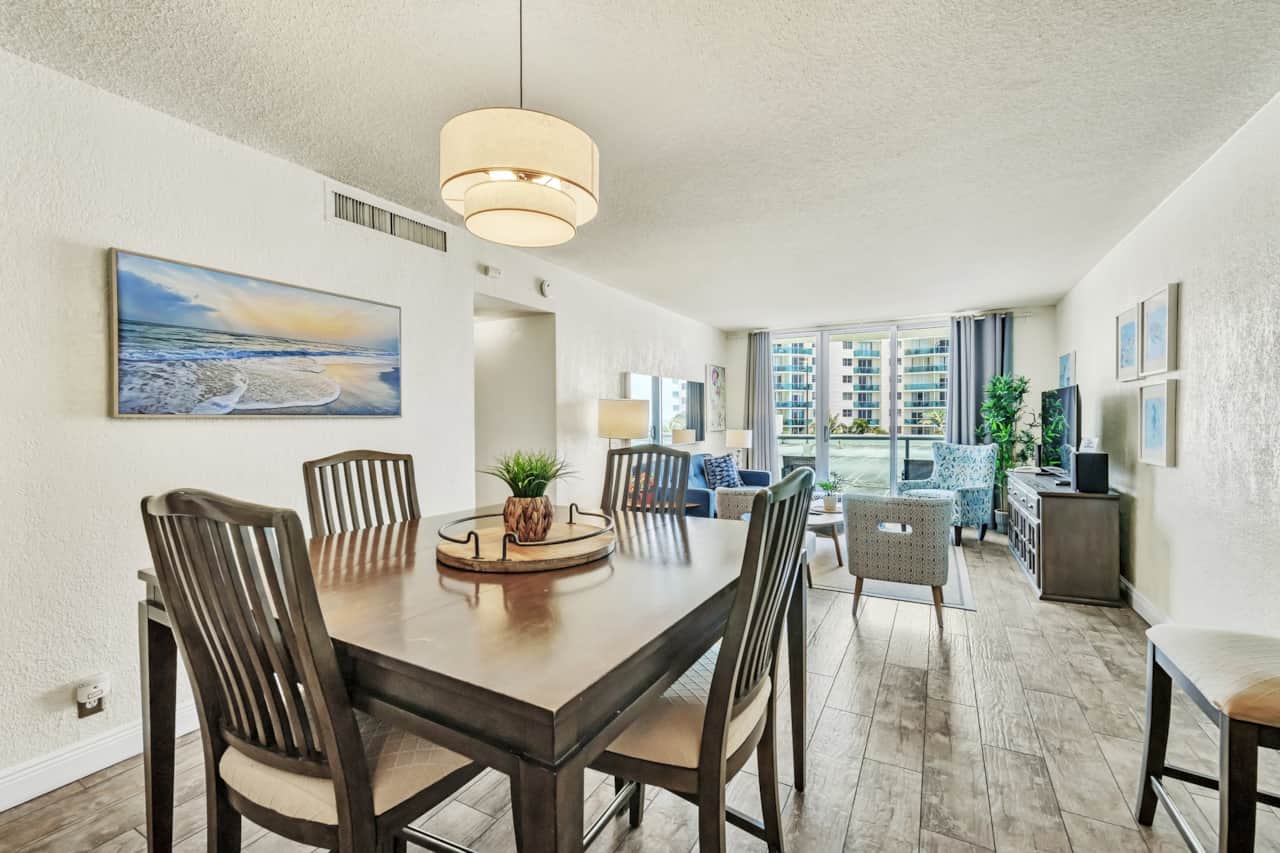 Dining room and living room