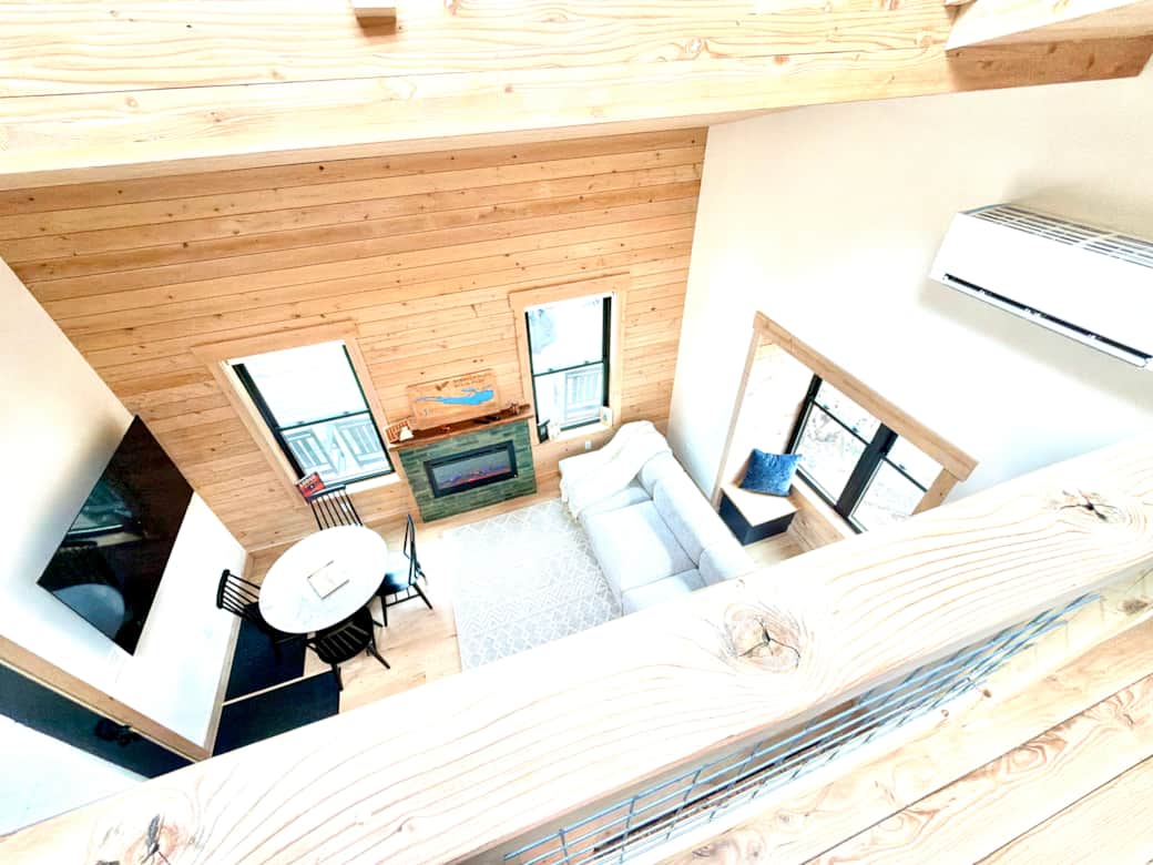 Living room view from loft