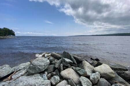 Just a short walk from the cabin to the private beach we often wonder down several times a day. 