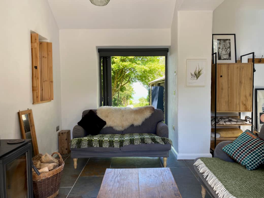 Sitting room looking towards sea view