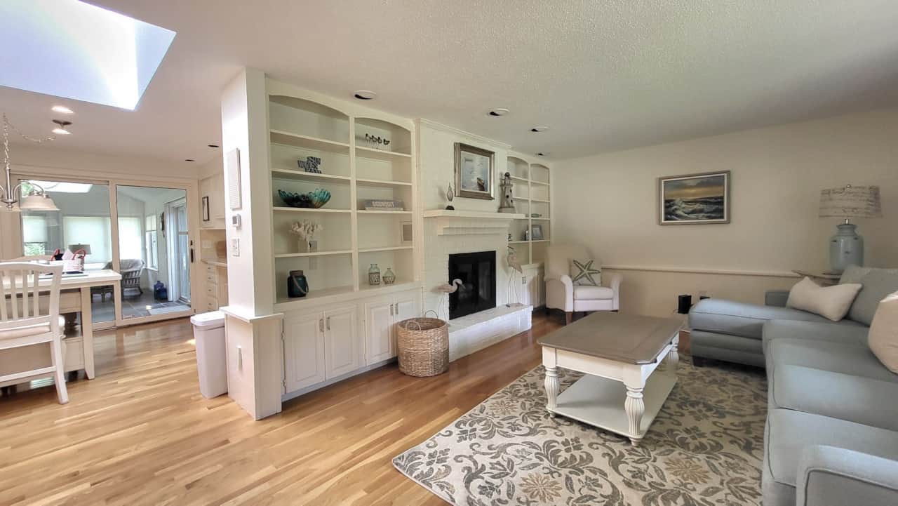Open space with living room and kitchen