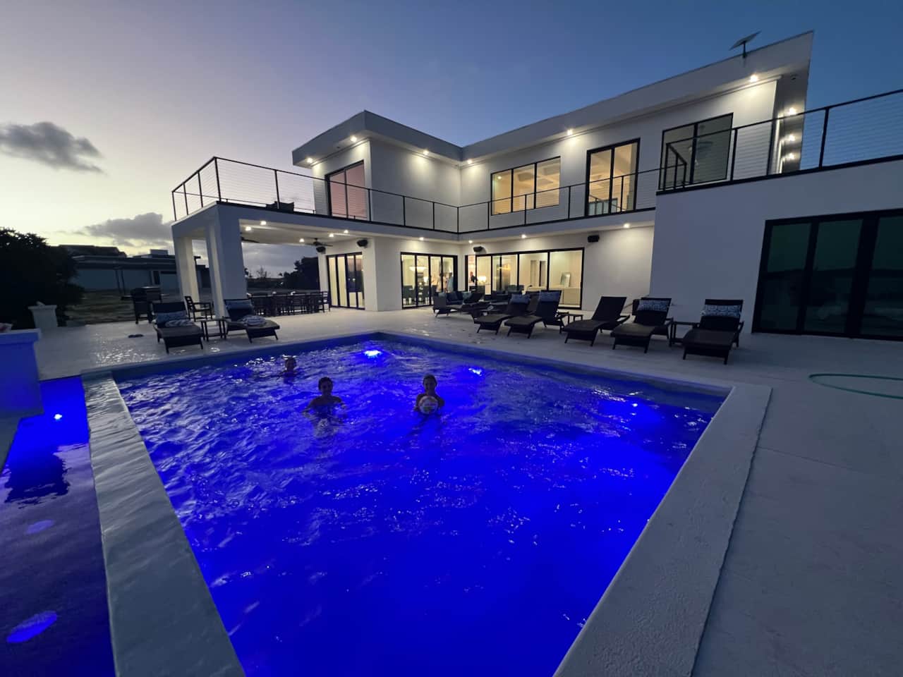 Pool at night