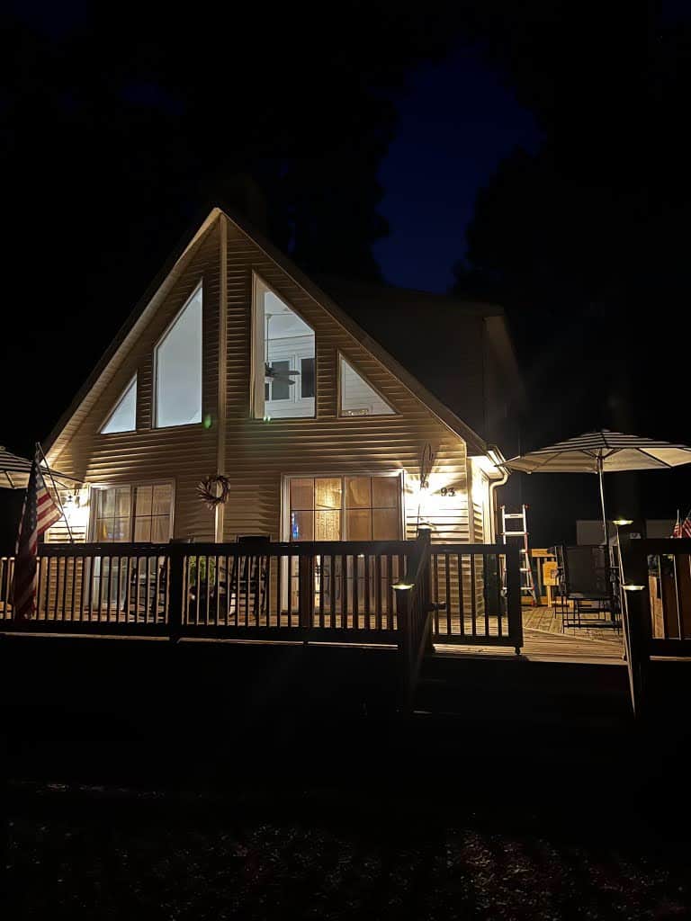Front of house night time